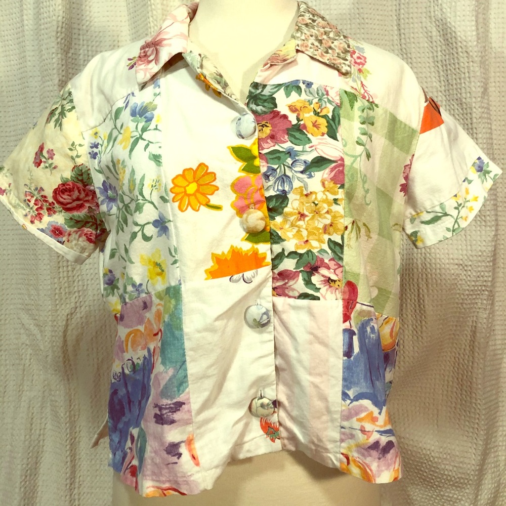 Boxy Patchwork Jacket - image 1